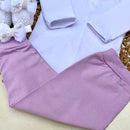 Conj Body Rococó Lilás, Mijão Lilás e Sapatinho com Faixa