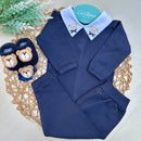 Conj Body Urso, Mijão Marinho e Sapatinho com Prendedor de Chupeta