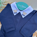 Conj Body Urso, Mijão Marinho e Sapatinho com Prendedor de Chupeta