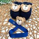 Conj Body Urso, Mijão Marinho e Sapatinho com Prendedor de Chupeta