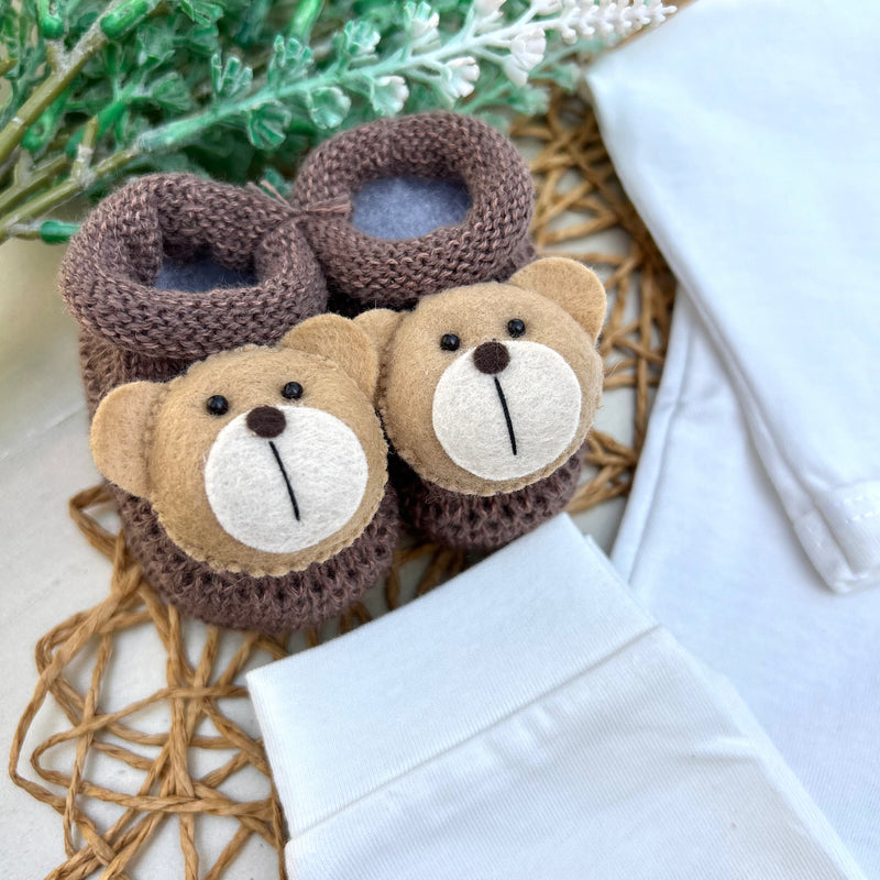 Conj Body, Mijão OFF White e Sapatinho - Urso