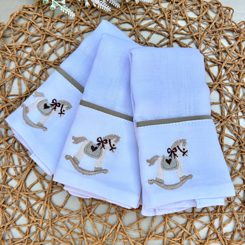 Kit Pano de Boca Cavalo Cela Verde Maré