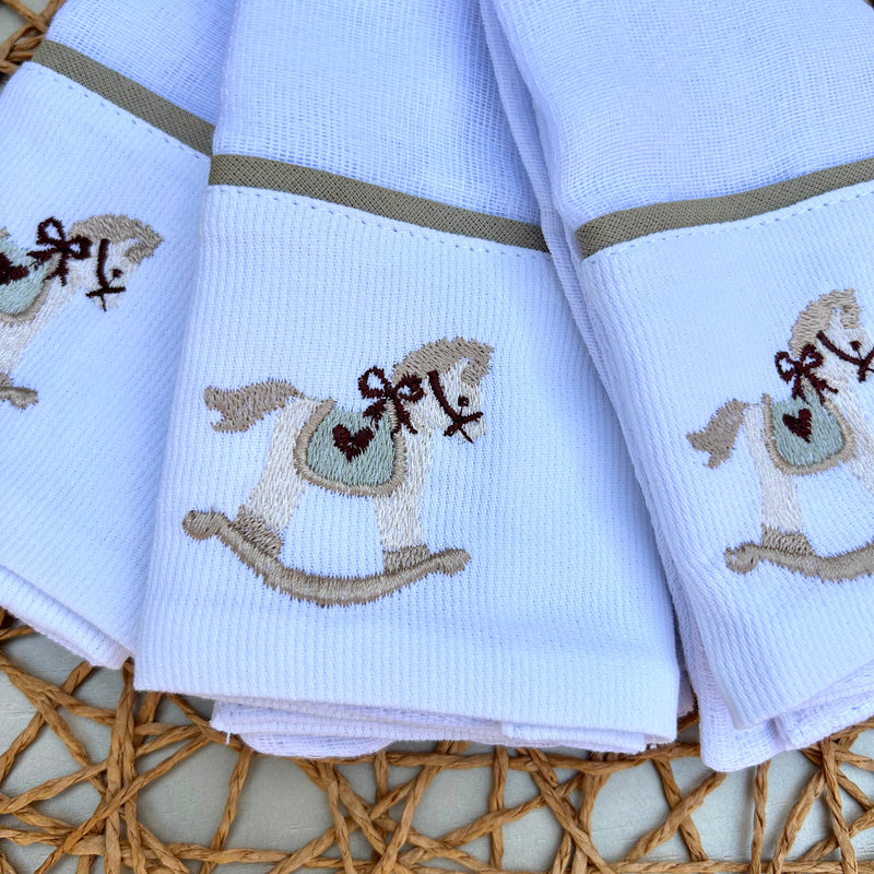 Kit Pano de Boca Cavalo Cela Verde Maré