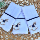 Kit Pano de Boca Cavalo Cela Azul Marinho