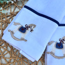 Kit Pano de Boca Cavalo Cela Azul Marinho