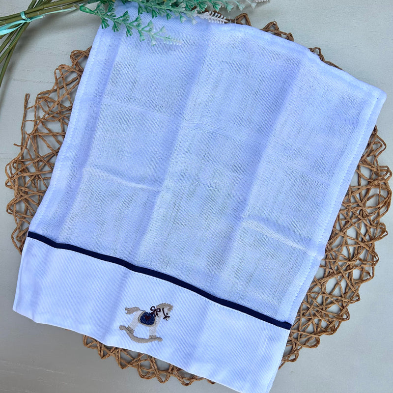 Kit Pano de Boca Cavalo Cela Azul Marinho