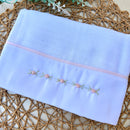 Pano de Ombro Rococó Rosa Bebê