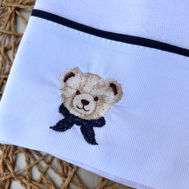 Pano de Ombro Urso Gravata Marinho