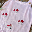 Romper Rosa com Estampa de Cogumelo