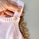 Romper Rosa com Estampa de Cogumelo