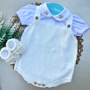 Romper, Body Rococó rosa e Sapatinho