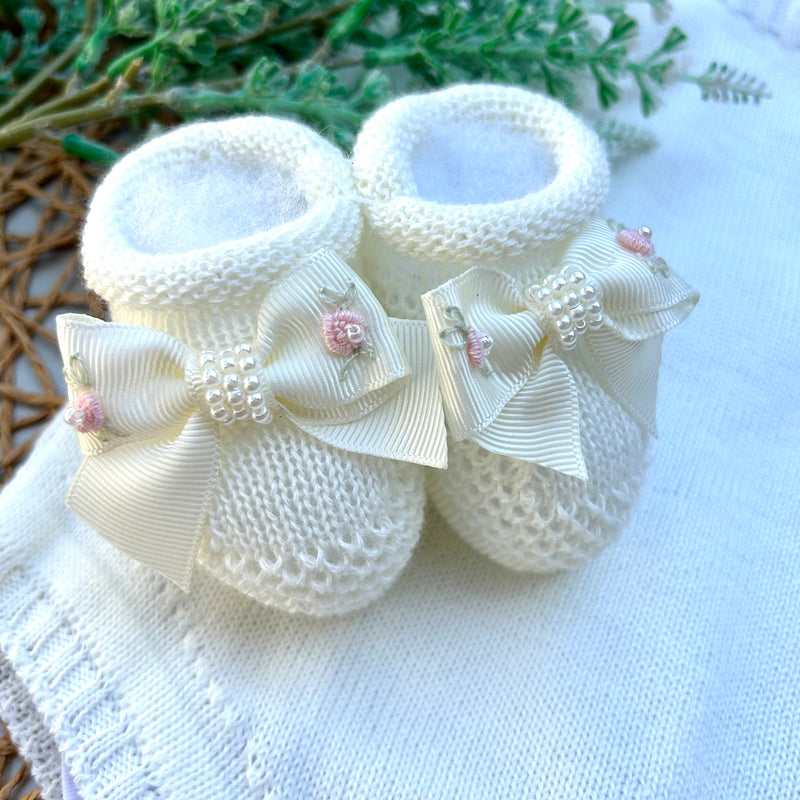 Romper, Body Rococó rosa e Sapatinho