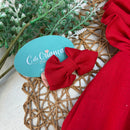 Romper em Linho Vermelho - Coleção Natal