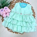 Romper em Algodão Verde Bebê - Coleção Natal