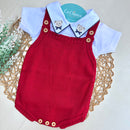 Romper com Body Urso Marinho - Coleção Natal