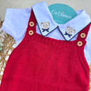 Romper com Body Urso Marinho - Coleção Natal