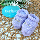 Sapatinho Lilás com Rococó e Pérolas