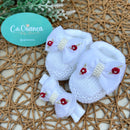 Sapatinho e Faixa Branco - Rococó Vermelho