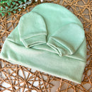 Touca e Luva em suedine verde
