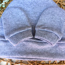 Touca e Luva em suedine cinza