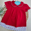 Vestido vermelho em Algodão egípcio - Coleção Natal