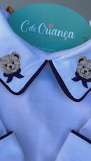 Conj Body Urso Gravata Marinho a e Mijão e Sapatinho