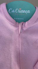 Macacão Suedine Rosa Bebê